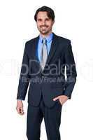 Confident relaxed business executive