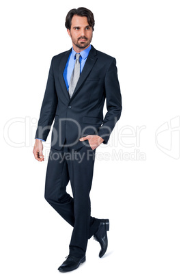 Confident relaxed business executive