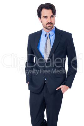 Confident relaxed business executive