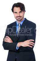 Confident relaxed business executive