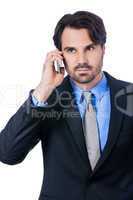 Stylish businessman talking on his mobile phone