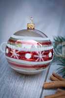 festive glitter christmas decoration bauble seasonal