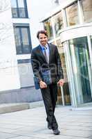 Businessman standing waiting for someone