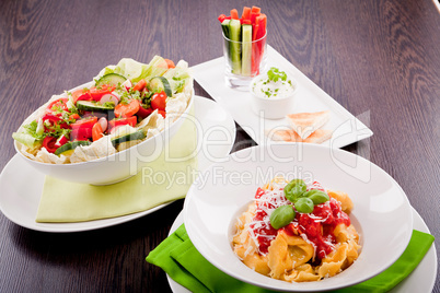 collection of different plates with healthy food
