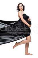 Artistic portrait of a beautiful pregnant woman