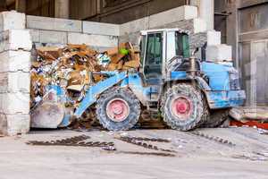 Rows of empty garbage tips