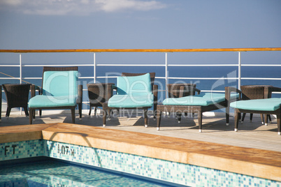 Cruise Ship Lounge Chairs And Pool Abstract