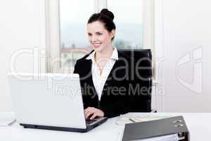 young business woman in office