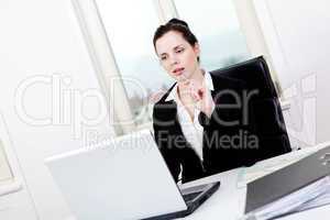 young business woman in office