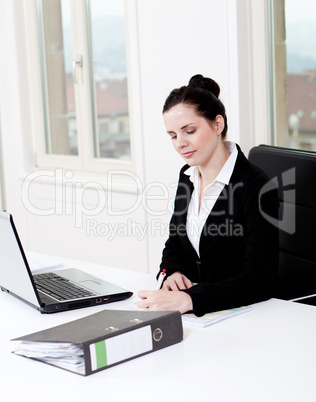 young business woman in office