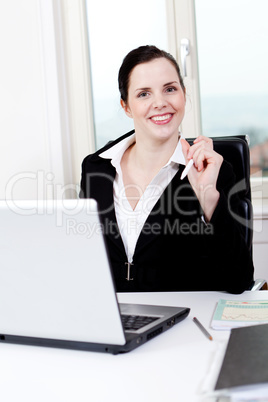 young business woman in office