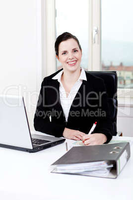 young business woman in office