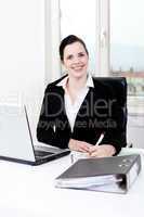 young business woman in office