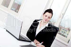 young business woman in office