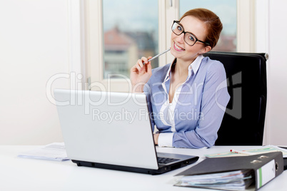 young successful business woman in office