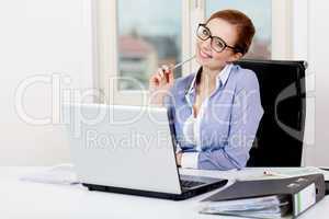 young successful business woman in office