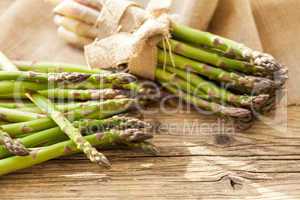 Fresh healthy green asparagus spears