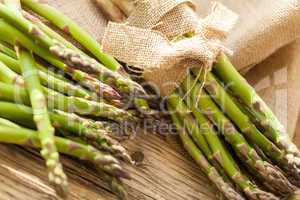Fresh healthy green asparagus spears