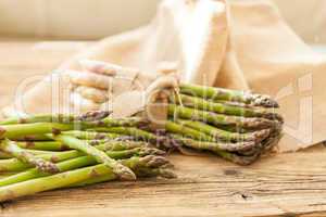 Fresh healthy green asparagus spears