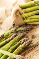 Fresh healthy green asparagus spears