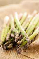 Fresh healthy green asparagus spears