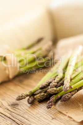 Fresh healthy green asparagus spears