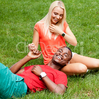 young couple in love summertime fun happiness romance