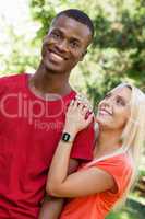 young couple in love summertime fun happiness romance