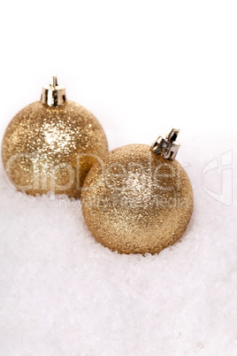 festive golden christmas decoration isolated