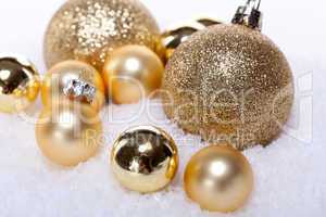 festive golden christmas decoration isolated
