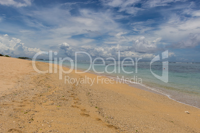 Beautiful tropical beach with lush vegetation Beautiful tropical beach with lush vegetation
