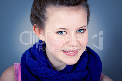 young teenager girl smiling having fun