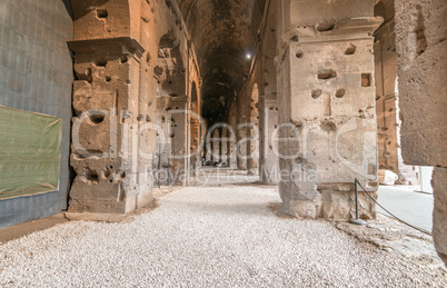 Corridor inside the Colosseum, Rome - Italy