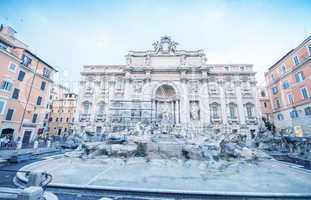 Rome, Itay. Trevi fountain with maintenance works