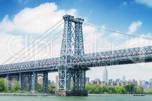 New York. The Manhattan Bridge from East River