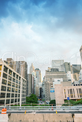 Stunning skyscrapers of Lower Manhattan at sunset