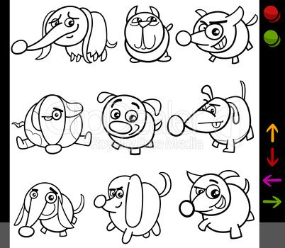 dogs game characters coloring page