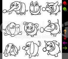 dogs game characters coloring page
