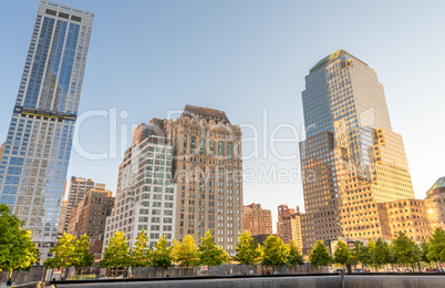 NEW YORK CITY - JUNE 12: Overview of the 9/11 memorial site at t