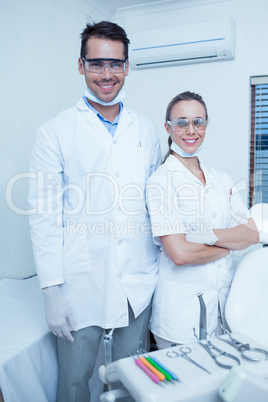 Portrait of smiling dentists