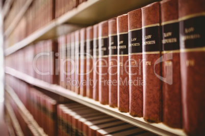 Close up of a lot of law reports