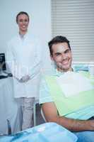 Smiling man waiting for dental exam