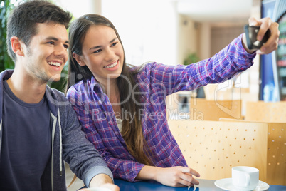 Young students taking a selfie