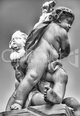 Pisa, Tuscany. Sculpture detail in Square of Miracles