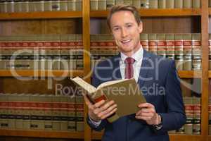 Handsome lawyer in the law library