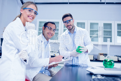 Science students working together in the lab