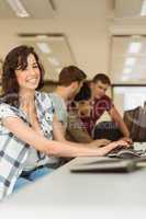 Classmates working in the computer room