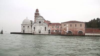 Traveling on vaporetto near San Giorgio Maggiore island, Venice, Italy