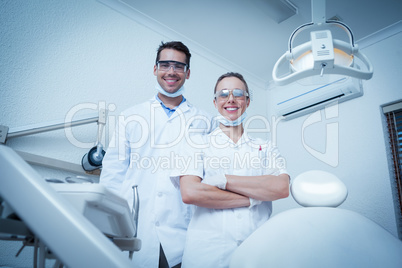 Portrait of smiling dentists