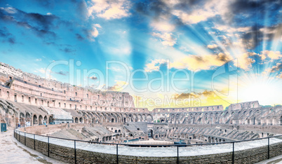 Rome. The colosseum interior at disk